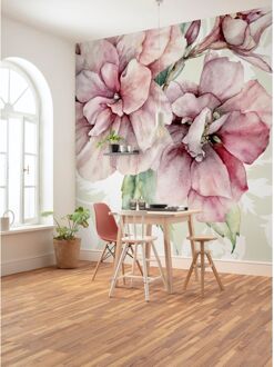 Komar Fotobehang - La Flor 300x280cm - Vliesbehang Multikleur