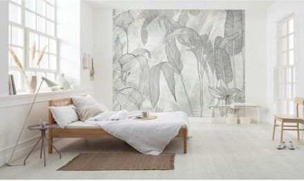 Komar Fotobehang Line Plants - Groen - 2,50m X 300cm