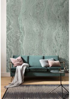 Komar Fotobehang - Marble Mint 200x280cm - Vliesbehang Multikleur