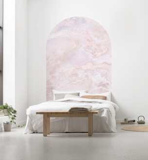 Komar Fotobehang - Mármol Rosa 127x200cm - Rond - Vliesbehang - Zelfklevend Multikleur