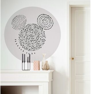 Komar Fotobehang - Mickey Stipple Art 125x125cm - Rond - Vliesbehang - Zelfklevend Multikleur