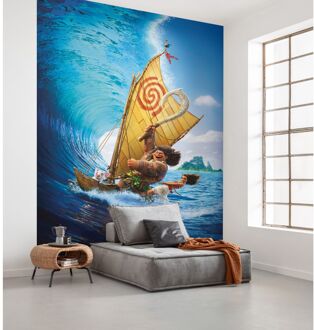 Komar Fotobehang - Moana Ride the Wave 200x280cm - Vliesbehang Multikleur