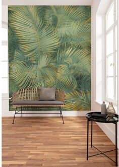 Komar Fotobehang Neon Fern - Groen - 2,50m X 200cm