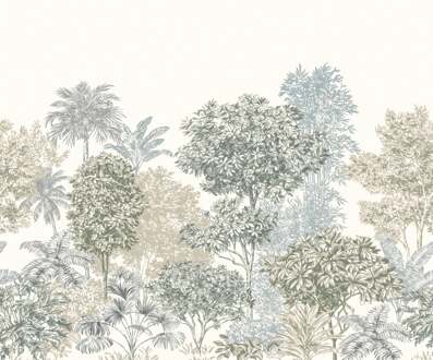 Komar Fotobehang - Painted Palms 300x250cm - Vliesbehang Divers - 300x250 cm