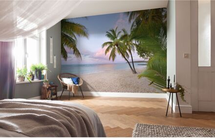 Komar Fotobehang - Paradise Morning National Geographic 368x248cm - Vliesbehang Multikleur