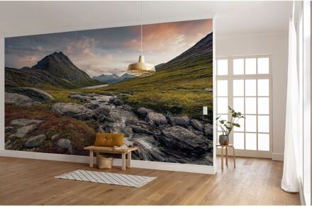 Komar Fotobehang - Schroffes Paradies 450x280cm - Vliesbehang Multikleur