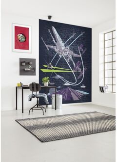 Komar Fotobehang - Star Wars Classic Concrete X Wing 200x280cm - Vliesbehang Multikleur