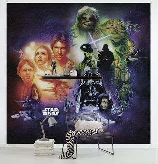 Komar Fotobehang - Star Wars Classic Poster Collage 250x250cm - Vliesbehang Multikleur