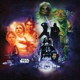 Komar Fotobehang - Star Wars Classic Poster Collage 250x250cm - Vliesbehang Multikleur