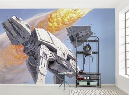 Komar Fotobehang - Star Wars Classic RMQ Hoth Battle AT-AT 500x250cm - Vliesbehang Multikleur