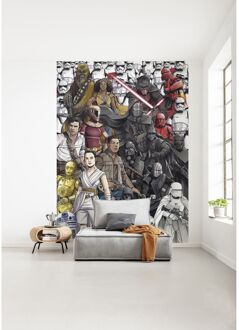 Komar Fotobehang - Star Wars Retro Cartoon 200x280cm - Vliesbehang Multikleur