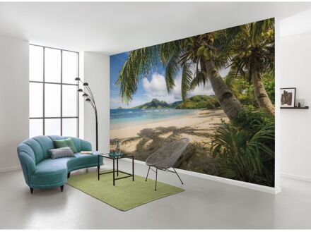 Komar Fotobehang - Strandoase Südsee 450x280cm - Vliesbehang Multikleur