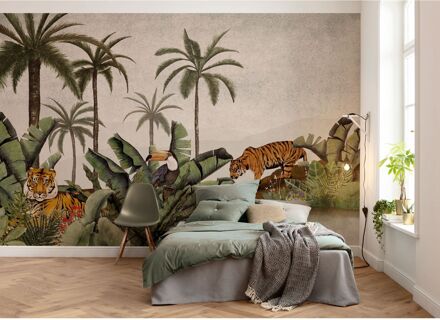 Komar Fotobehang Tiger Jungle - Meerkleurig - 2,50m X 400cm