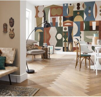 Komar Fotobehang Tribal Tiles - Meerkleurig - 2,50m X 400cm