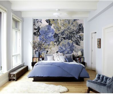 Komar Fotobehang Vintage Blue Garden - Blauw - 2,50m X 300cm