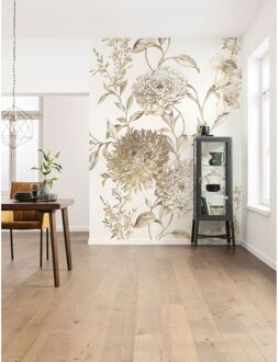 Komar Fotobehang Vintage Chrysantheum - Beige - 2,50m X 400cm