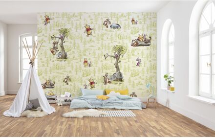 Komar Fotobehang - Winnie Pooh Friends 300x280cm - Vliesbehang Multikleur