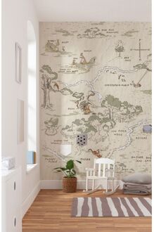 Komar Fotobehang - Winnie Pooh Map 200x240cm - Vliesbehang Multikleur