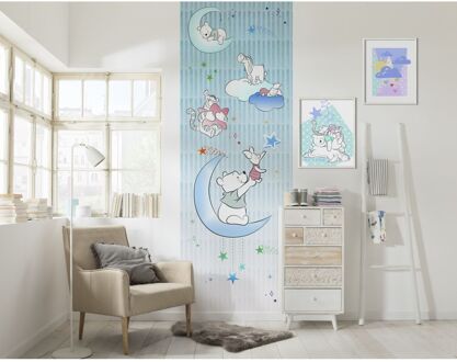 Komar Fotobehang - Winnie Pooh Piglet and Stars 100x280cm - Vliesbehang Multikleur