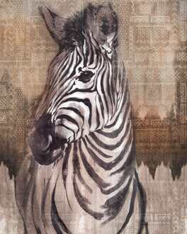 Komar Fotobehang - Zebra 200x250cm - Vliesbehang Divers - 200x250 cm
