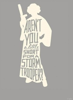 Komar Kunstdruk Star Wars - Silhouette Quotes Leia 50x70cm Divers - 50x70 cm