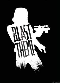 Komar Kunstdruk Star Wars - Silhouette Quotes Stormtrooper 30x40cm Divers - 30x40 cm