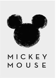 Komar Poster Mickey Mouse Grijs En Zwart - 30 X 40 Cm - 610122