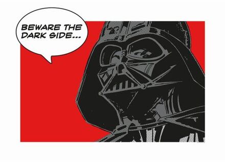 Komar Poster Star Wars Classic Comic Quote Vader Rood En Zwart - 70 X 50 Cm - 610247