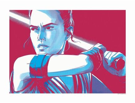 Komar Poster Star Wars Faces Rey Rood En Blauw - 40 X 30 Cm - 610263
