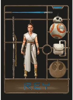 Komar Poster Star Wars Toy Rey Bruin - 50 X 70 Cm - 610283