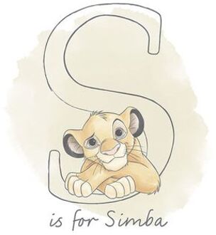 Komar Poster The Lion King Simba Beige - 50 X 70 Cm - 610130
