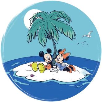 Komar Zelfklevende Behangcirkel Mickey & Minnie Mouse Blauw - Ø 128 Cm - 612754
