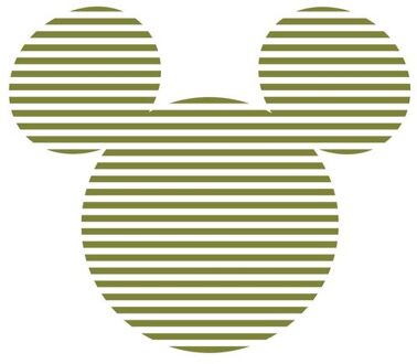 Komar Zelfklevende Behangcirkel Mickey Mouse Groen En Wit - Ø 125 Cm - 612750