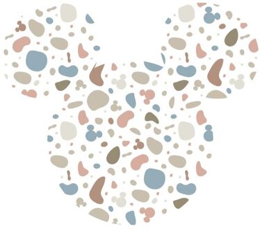 Komar Zelfklevende Behangcirkel Mickey Mouse Roze, Blauw En Beige - Ø 125 Cm - 612751