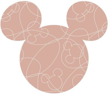 Komar Zelfklevende Behangcirkel Mickey Mouse Zacht Roze - Ø 125 Cm - 612752