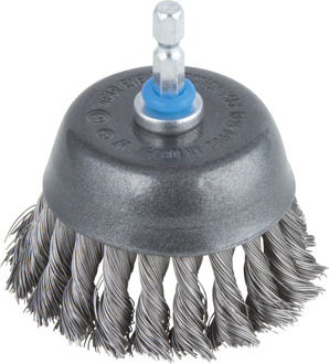 Komborstel staal 65mm gevlochten