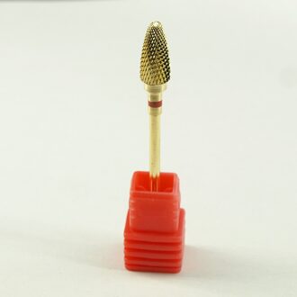 Komen 1 pcs Gold Fijne vorm carbide nail boor elektrische nagelvijl boor Grote carbide boor 3/32 ''bit, fabriek prijs!
