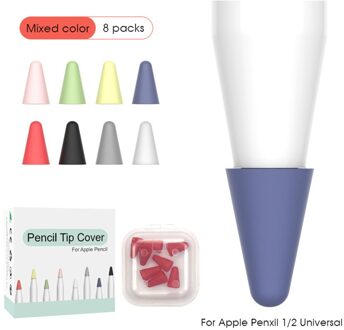 Komende Reserve Vervanging Glad Tip Cover Case Nib Protector Voor Apple Potlood 1 2 iPad Pro Mini Air Candy kleur Blauw
