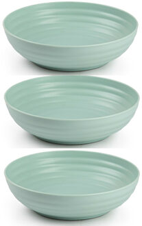 Kommetjes/schaaltjes - 6x - dessert/ontbijt - kunststof - D22 x 5.5 cm - mintgroen