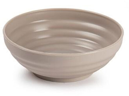 Kommetjes / schaaltjes - dessert en ontbijt - kunststof - D13x5 cm - taupe beige