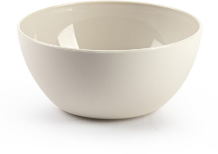 Kommetjes/schaaltjes - dessert/ontbijt - kunststof - D12 x H5 cm - beige