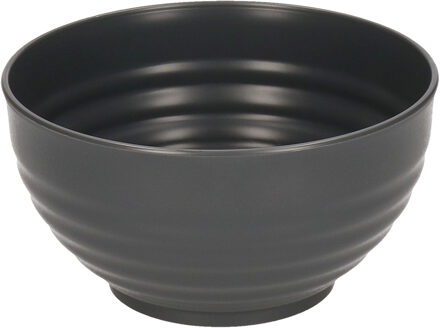 Kommetjes/schaaltjes - Dessert/ontbijt - Kunststof - D13 x 7 cm - antraciet