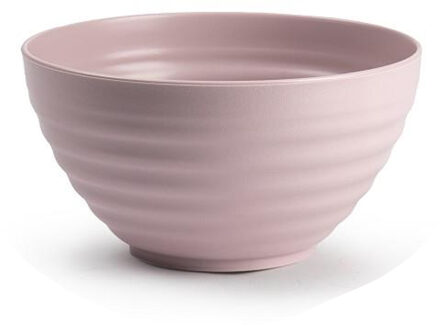 Kommetjes/schaaltjes - Dessert/ontbijt - Kunststof - D15 cm - Oudroze - Kommetjes