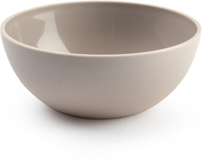 Kommetjes/schaaltjes - dessert/ontbijt - kunststof - D17 x H7 cm - taupe