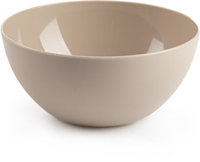 Kommetjes/schaaltjes - dessert/ontbijt - kunststof - D17 x H8 cm - taupe