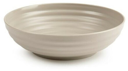 Kommetjes/schaaltjes - Dessert/ontbijt - Kunststof - D19 cm - Taupe - Kommetjes