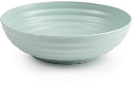 Kommetjes - schaaltjes - dessert/ontbijt - kunststof - D19 x 5.5 cm - mintgroen