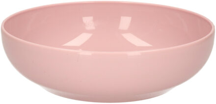 Kommetjes/schaaltjes - dessert/ontbijt - kunststof - D20 x 6 cm - oudroze