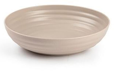 Kommetjes/schaaltjes - Dessert/ontbijt - Kunststof - D22 cm - Taupe