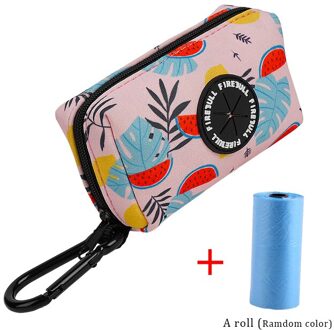 Kommilief Doek Hond Afval Kak Tassen Dispenser Draagbare Hond Kak Tassen Voor Honden Vuilniszak Opbergtas Hond Kak tas Houder roze